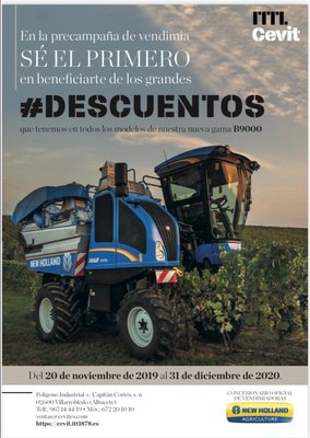 DESCUENTO VENDIMIADORAS B9000 DE NEW HOLLAND